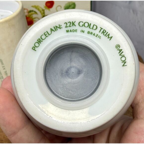 Avon Strawberry Porcelain Sugar Shaker - White and Red - Picture 8 of 9